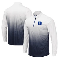 Men's Colosseum  Royal Duke Blue Devils Magic Ombre Long Sleeve Quarter-Zip Top