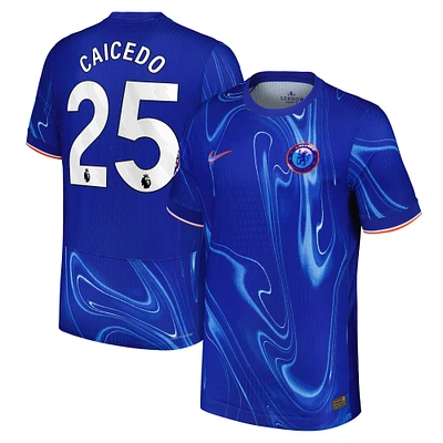 Men's Nike Moisés Caicedo Blue Chelsea 2024/25 Home Authentic Player Jersey