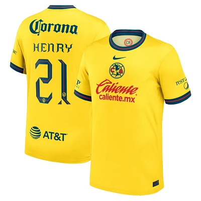 Men's Nike Henry Martin Yellow Club America 2024/25 Home Replica Player Jersey