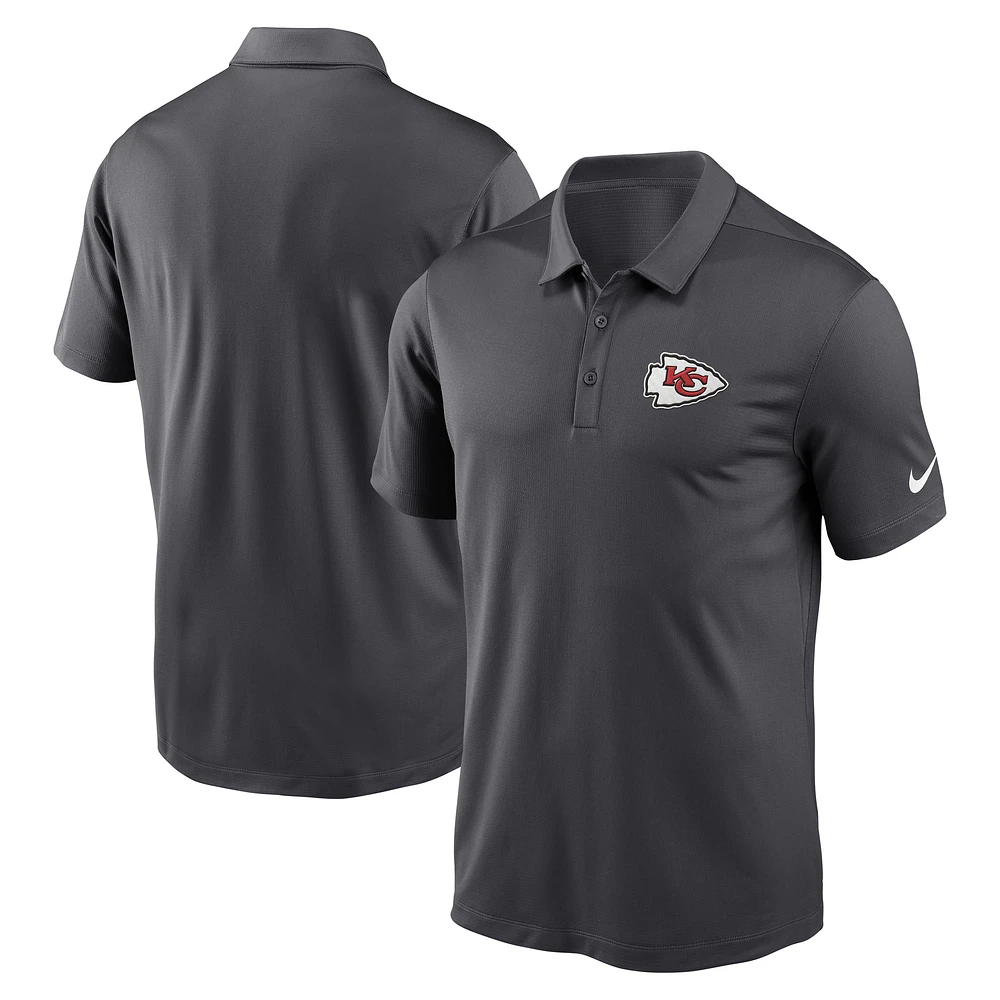 Men's Nike Anthracite Kansas City Chiefs Franchise Performance Polo