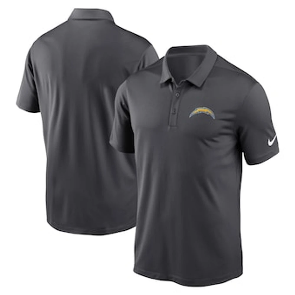 Men's Nike Anthracite Los Angeles Chargers Franchise Performance Polo