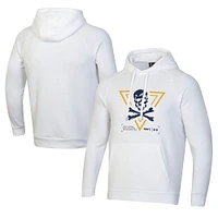 Men's Under Armour Navy Midshipmen 2024 Rivalry Shield Raglan Fleece Pullover Hoodie