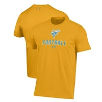 Men's Under Armour Gold LIU Sharks Football Performance T-Shirt