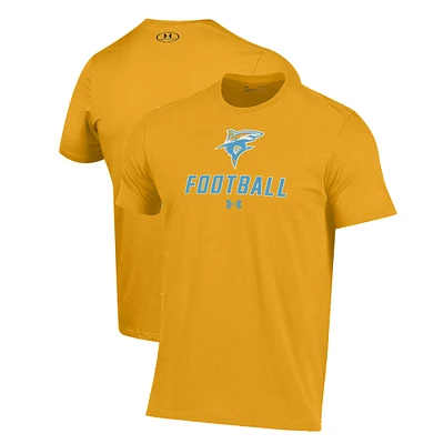 Men's Under Armour Gold LIU Sharks Football Performance T-Shirt