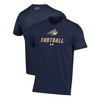 Men's Under Armour Navy Montana State Bobcats Football Performance T-Shirt