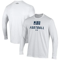 Men's Under Armour White Jackson State Tigers Football Performance Long Sleeve T-Shirt