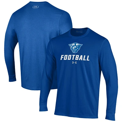 Men's Under Armour Blue Georgia State Panthers Football Performance Long Sleeve T-Shirt