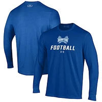 Men's Under Armour Royal Hampton Pirates Football Performance Long Sleeve T-Shirt