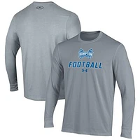 Men's Under Armour Grey Hampton Pirates Football Performance Long Sleeve T-Shirt
