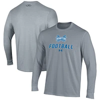 Men's Under Armour Grey Hampton Pirates Football Performance Long Sleeve T-Shirt