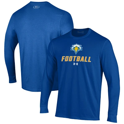 Men's Under Armour Blue Morehead State Eagles Football Performance Long Sleeve T-Shirt