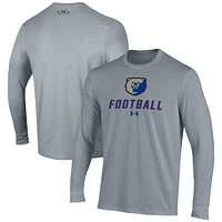 Men's Under Armour Grey Morgan State Bears Football Performance Long Sleeve T-Shirt