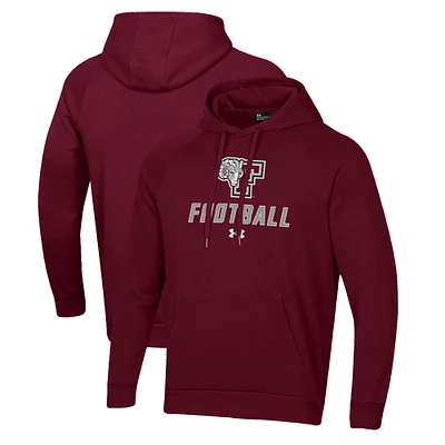 Men's Under Armour Maroon Fordham Rams Football Rival Fleece Pullover Hoodie