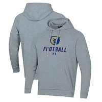 Men's Under Armour Grey Morgan State Bears Football Rival Fleece Pullover Hoodie