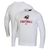Men's Under Armour  White Gardner-Webb Bulldogs Football Rival Fleece Raglan Pullover Sweatshirt