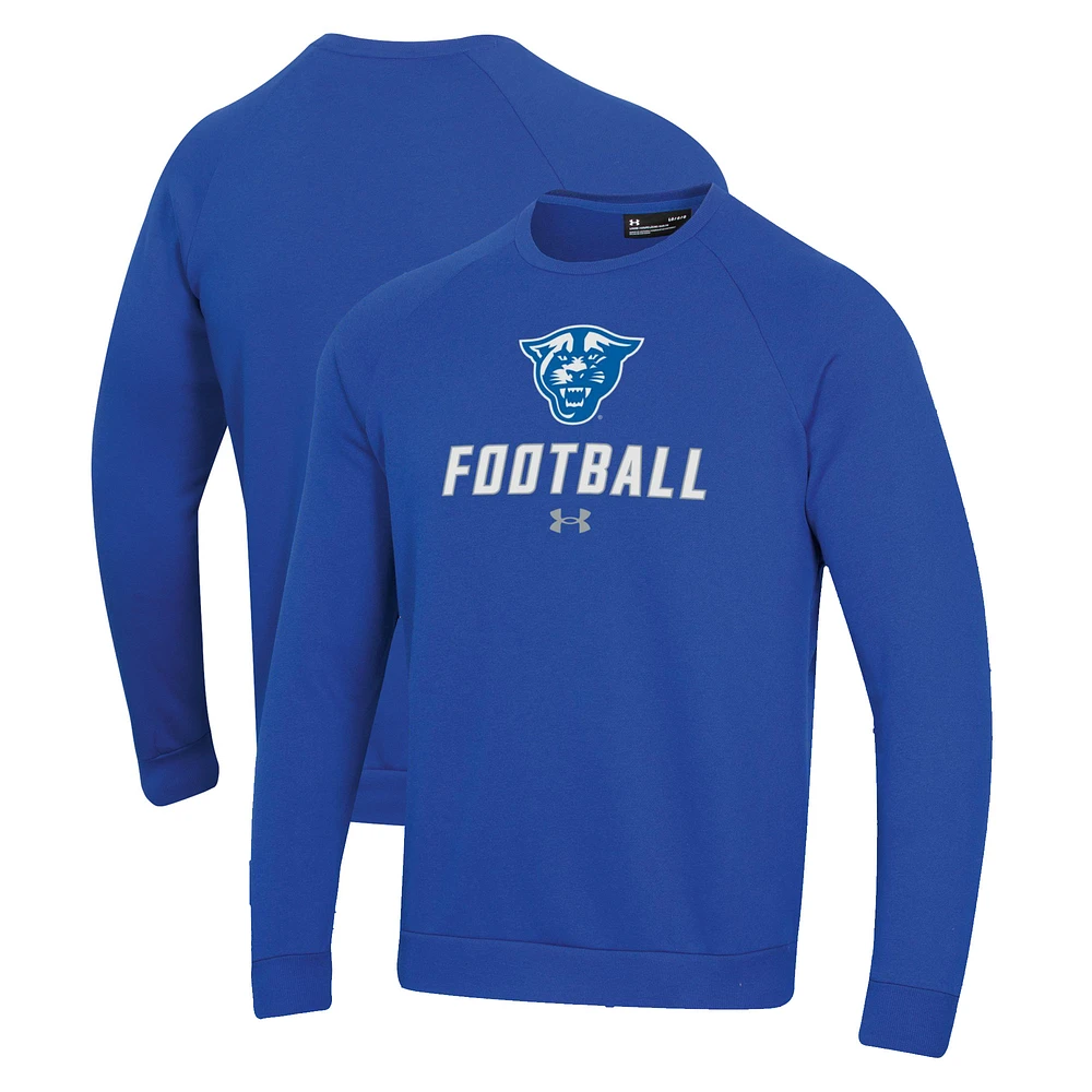 Men's Under Armour Georgia State Panthers Football Rival Fleece Raglan Pullover Sweatshirt