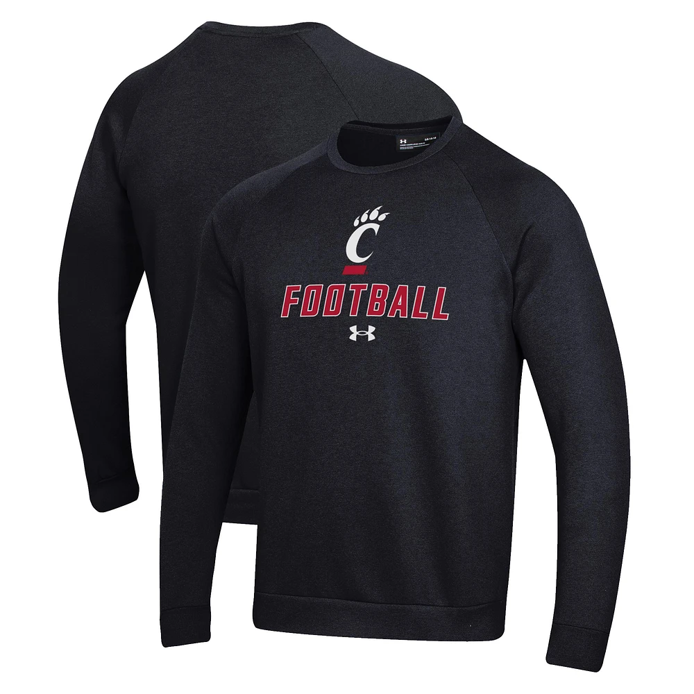 Men's Under Armour Cincinnati Bearcats Football Rival Fleece Raglan Pullover Sweatshirt