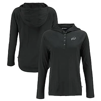 Women's Cutter & Buck Buffalo Bills Coastline Epic Comfort Eco Recycled Long Sleeve Hoodie T-Shirt