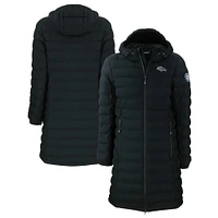 Women's Cutter & Buck Black Denver Broncos Mission Ridge Repreve Eco Insulated Full-Zip Hoodie Long Puffer Jacket