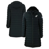 Women's Cutter & Buck Black Arizona Cardinals Mission Ridge Repreve Eco Insulated Full-Zip Hoodie Long Puffer Jacket