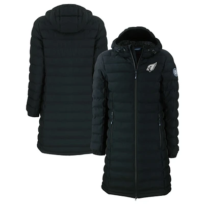 Women's Cutter & Buck Black Arizona Cardinals Mission Ridge Repreve Eco Insulated Full-Zip Hoodie Long Puffer Jacket