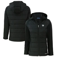Women's Cutter & Buck New York Giants Evoke Hybrid Eco Softshell Recycled Full-Zip Hoodie Jacket