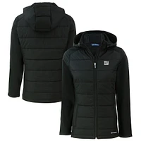 Women's Cutter & Buck New York Giants Evoke Hybrid Eco Softshell Recycled Full-Zip Hoodie Jacket