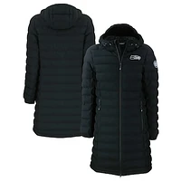 Women's Cutter & Buck Black Seattle Seahawks Mission Ridge Repreve Eco Insulated Full-Zip Hoodie Long Puffer Jacket