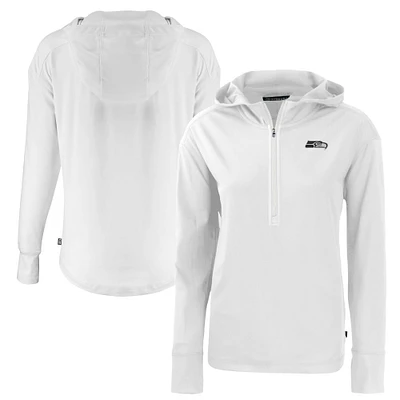 Women's Cutter & Buck Seattle Seahawks Daybreak Eco Recycled Half-Zip Hoodie