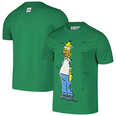 Men's Freeze Max Homer Simpson Kelly Green the Simpsons Hiding Bushes T-Shirt