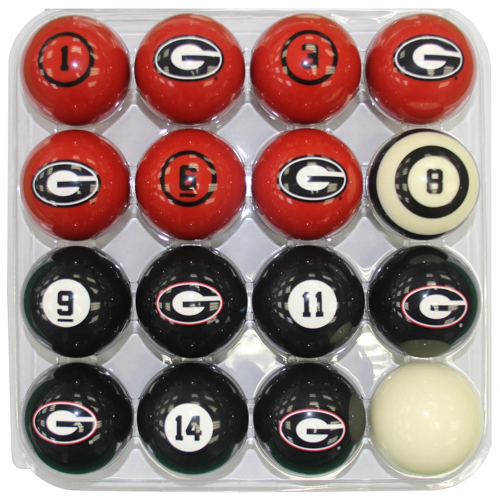 Imperial Georgia Bulldogs Billiard Ball Set with Numbers