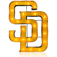 Imperial  San Diego Padres 32" x 24" Lighted Logo Recycled Metal Sign