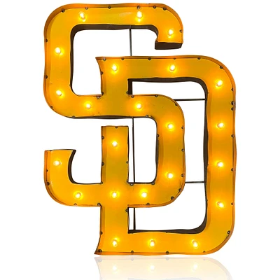 Imperial  San Diego Padres 32" x 24" Lighted Logo Recycled Metal Sign