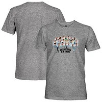 Men's 1863FC Heather Gray Manchester City Four-Time Consecutive Premier League Champions Squad Retro Tri-Blend T-Shirt