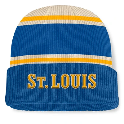 Men's Fanatics Blue/Cream St. Louis Blues 2025 NHL Winter Classic Cuffed Knit Hat