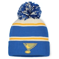 Women's Fanatics Blue/Cream St. Louis Blues 2025 NHL Winter Classic Cuffed Knit Hat with Pom