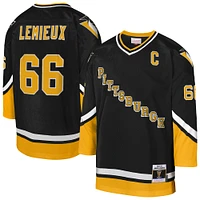 Youth Mitchell & Ness Mario Lemieux Gold Pittsburgh Penguins 1992/93 Captain Patch Blue Line Player Jersey