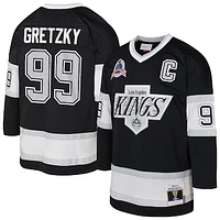 Preschool Mitchell & Ness Wayne Gretzky Black Los Angeles Kings 1992/93 Blue Line 2.0 Player Jersey