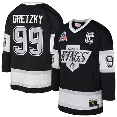 Preschool Mitchell & Ness Wayne Gretzky Black Los Angeles Kings 1992/93 Blue Line 2.0 Player Jersey