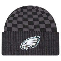 Men's New Era Black Philadelphia Eagles Checkered Cuffed Knit Hat