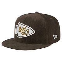 Men's New Era  Brown Kansas City Chiefs Choco Cord 59FIFTY Fitted Hat