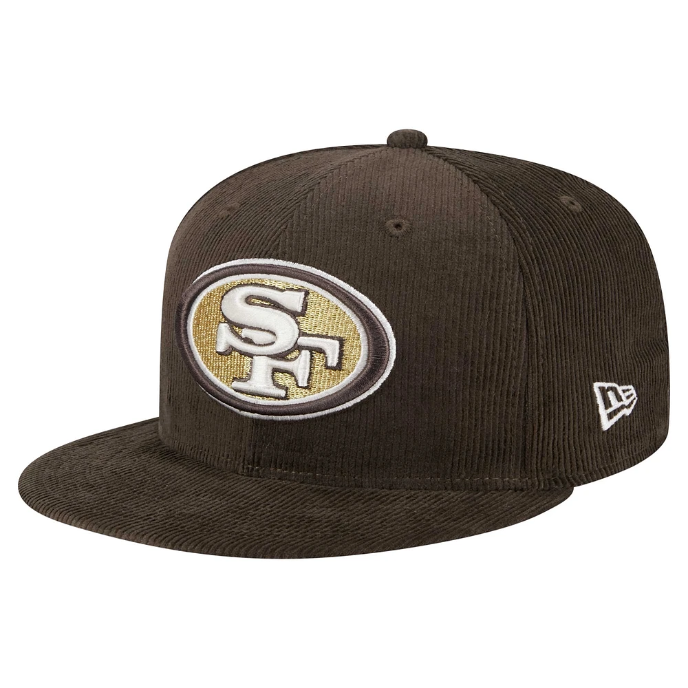 Men's New Era  Brown San Francisco 49ers Choco Cord 59FIFTY Fitted Hat