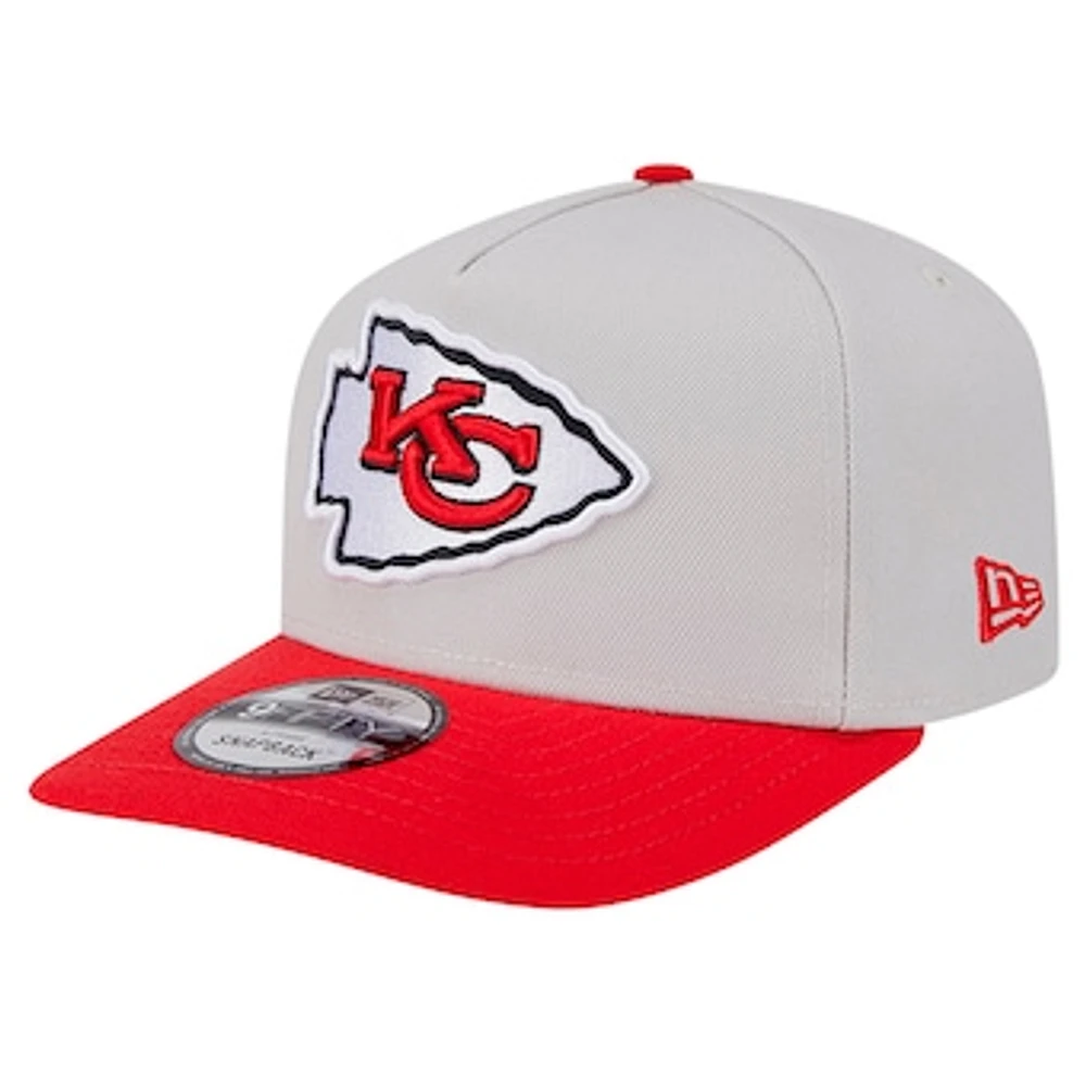 Men's New Era Stone Kansas City Chiefs Decent 9FIFTY A-Frame Snapback Hat