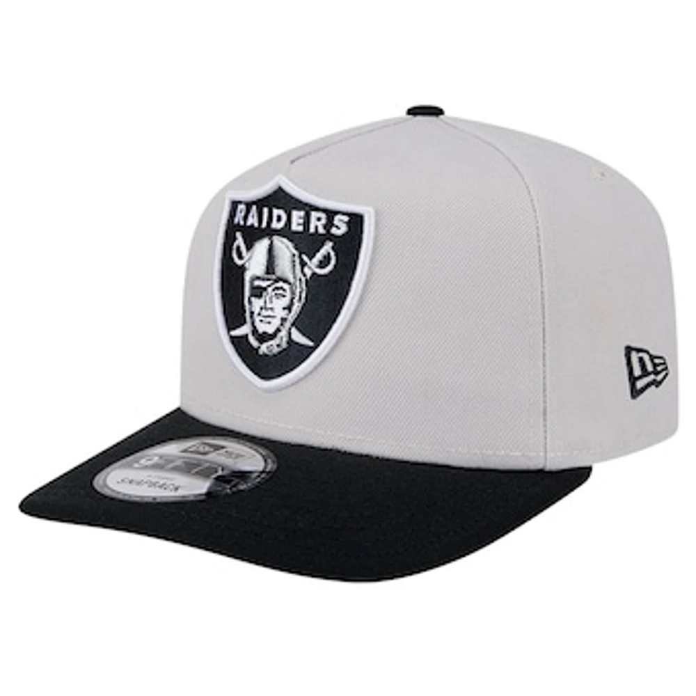 Men's New Era Stone Las Vegas Raiders Decent 9FIFTY A-Frame Snapback Hat