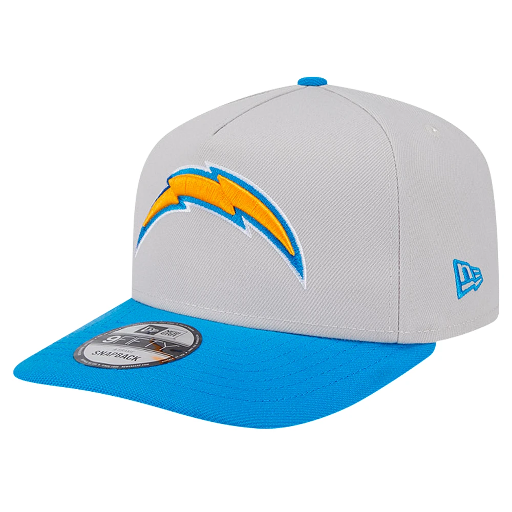 Men's New Era Stone Los Angeles Chargers Decent 9FIFTY A-Frame Snapback Hat