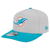 Men's New Era Stone Miami Dolphins Decent 9FIFTY A-Frame Snapback Hat