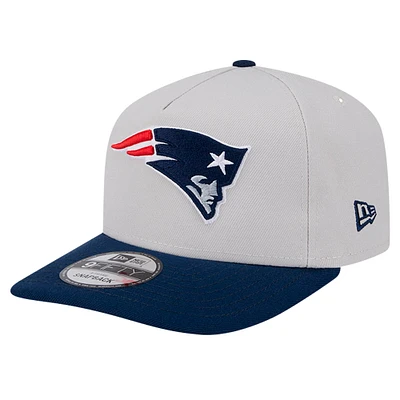 Men's New Era Stone New England Patriots Decent 9FIFTY A-Frame Snapback Hat