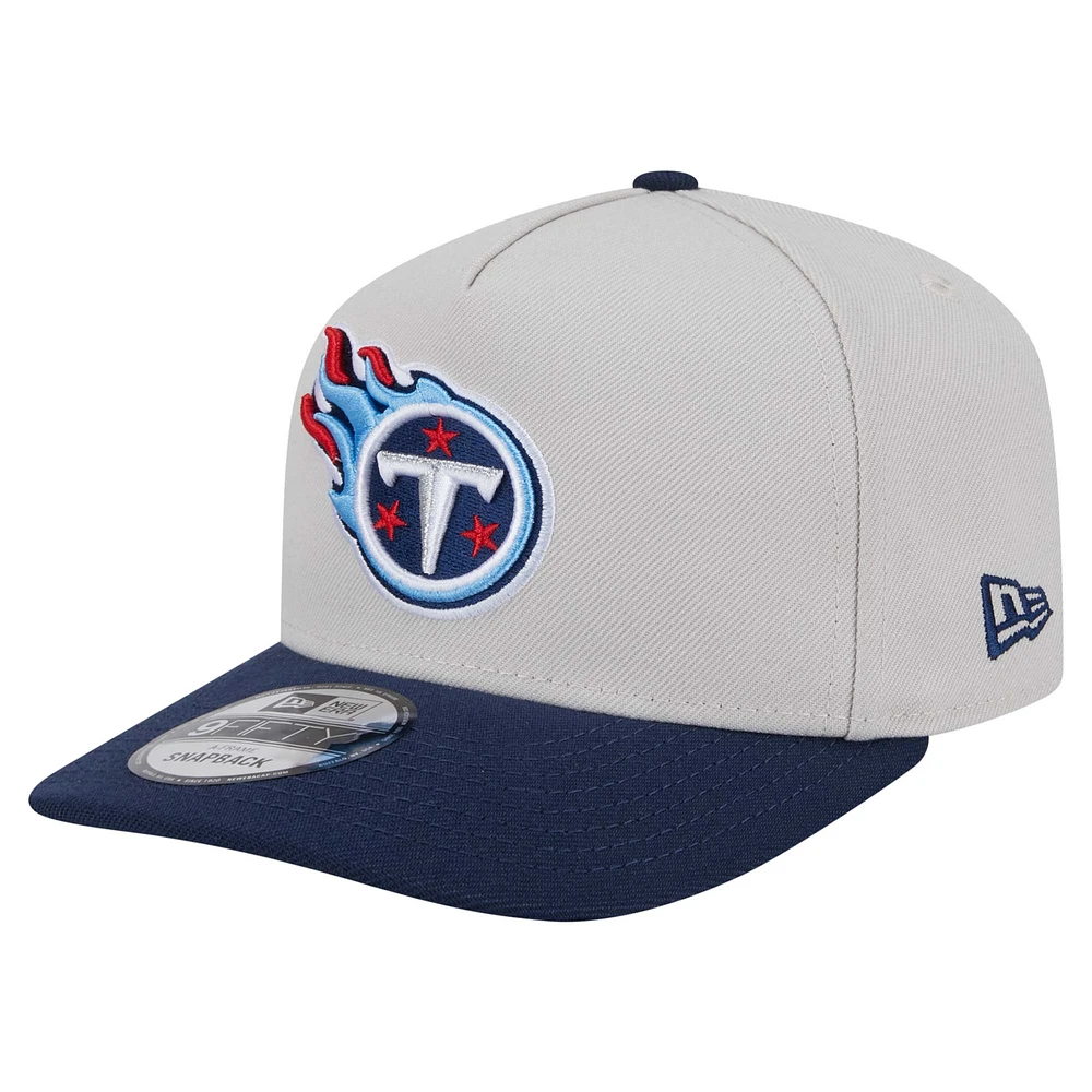 Men's New Era Stone Tennessee Titans Decent 9FIFTY A-Frame Snapback Hat