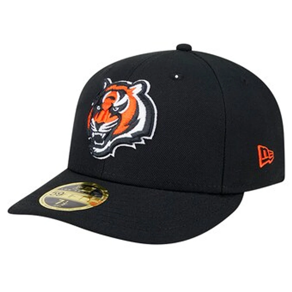 Men's New Era Black Cincinnati Bengals Omaha Low Profile 59FIFTY Fitted Hat