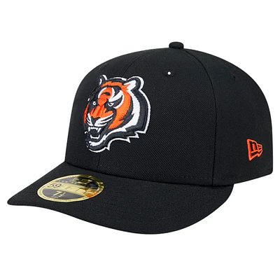 Men's New Era Black Cincinnati Bengals Omaha Low Profile 59FIFTY Fitted Hat